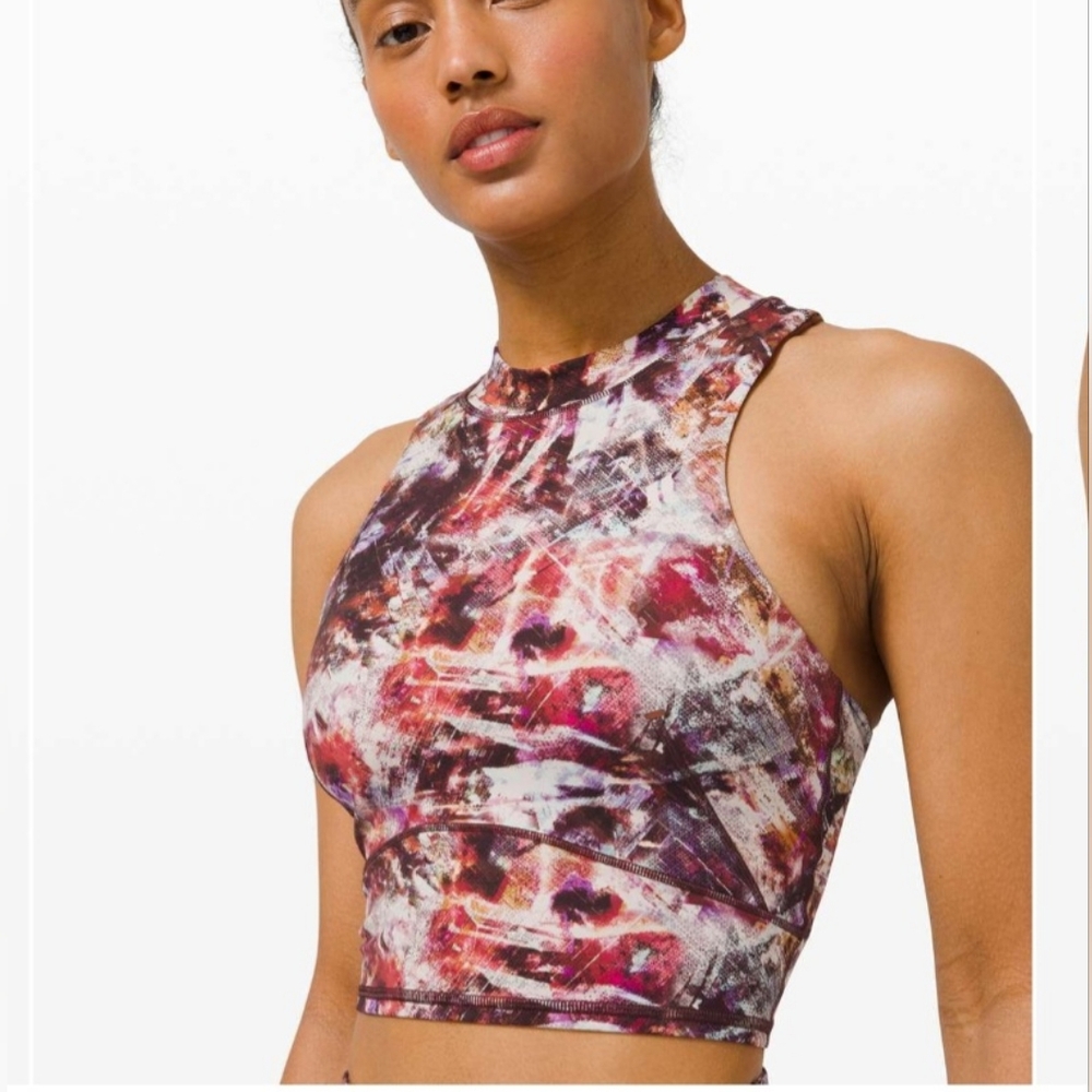 Lululemon Everlux and Mesh Cropped Tank High Neck Size 6 NWT